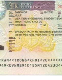 Visa Trần Trọng Khôi Vũ