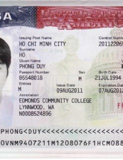 Visa HỒ DUY PHONG