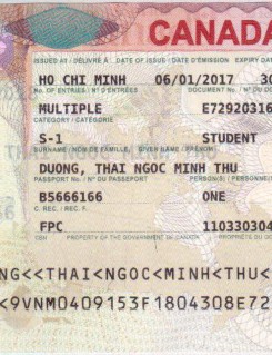 VISA DƯƠNG THÁI NGỌC MINH THƯ