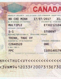 VISA TRỊNH THỤC VY