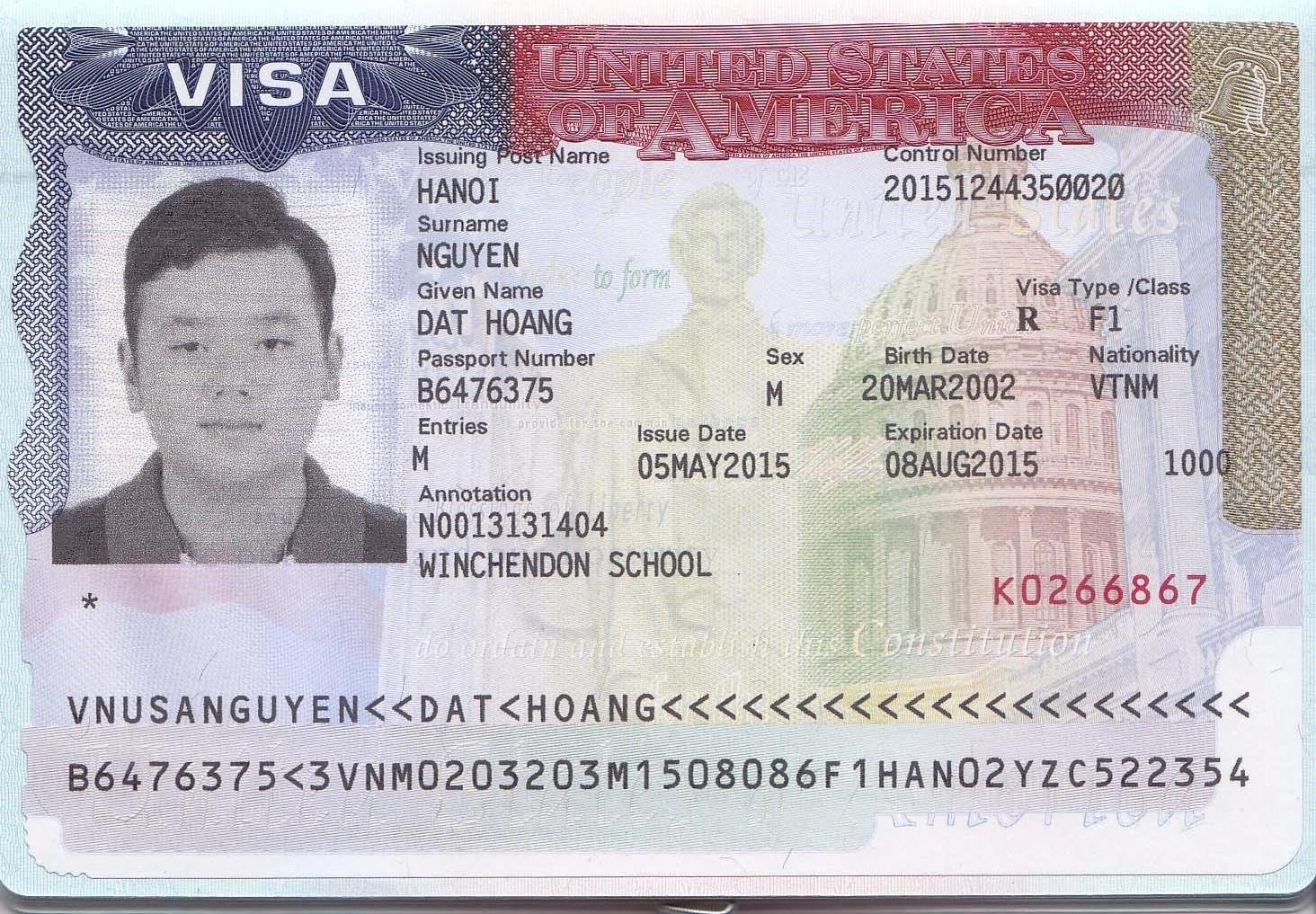 VISA: NGUYỄN HOÀNG ĐẠT