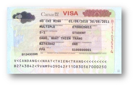 Visa ĐẶNG NHẬT THIÊN TRANG