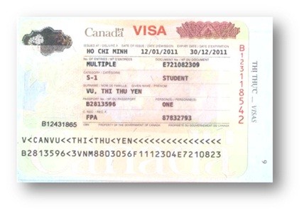 Visa VŨ THỊ THU YÊN