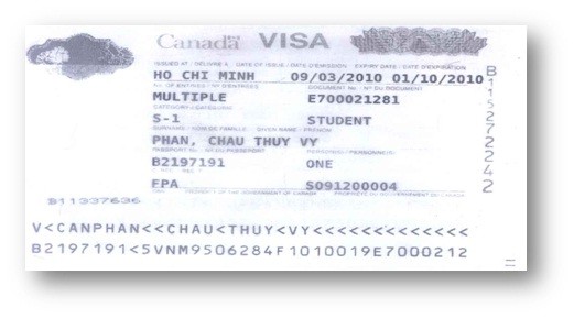 Visa PHAN CHÂU THUỴ VY