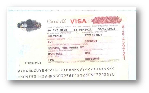 Visa NGUYỄN THỊ KHÁNH VY