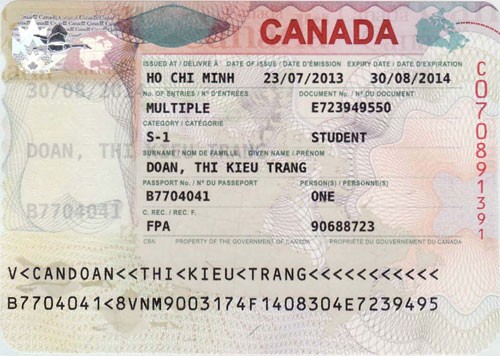 VISA: ĐOÀN THỊ KIỀU TRANG