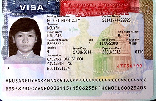 VISA: NGUYỄN GIA HÂN