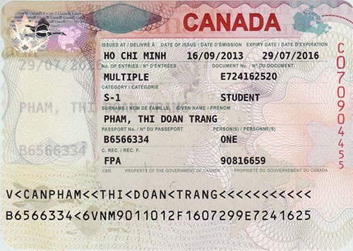 VISA: PHẠM THỊ ĐOAN TRANG