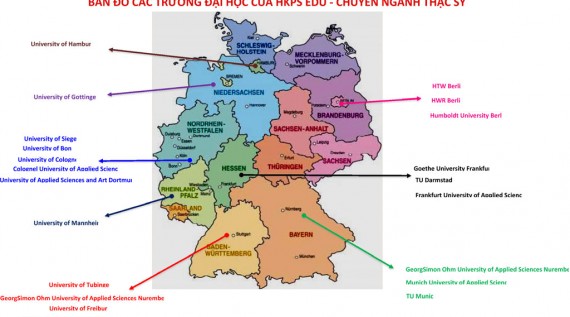 HỆ THỐNG CÁC TRƯỜNG ĐẠI HỌC ĐỨC – CÁC CHUYÊN NGÀNH THẠC SỸ